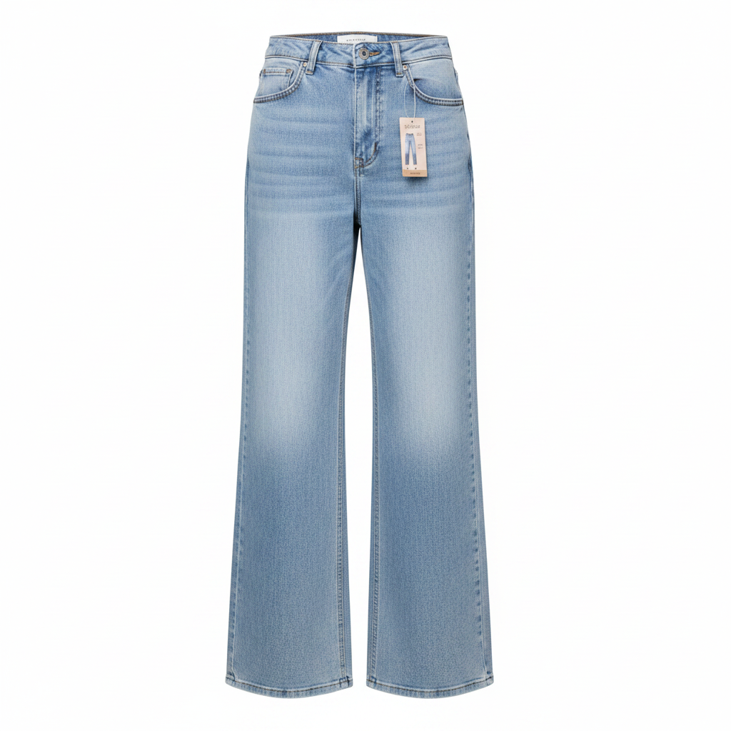 Esmara Women's High Waist Light Wash Straight Leg Jeans