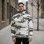 Hollister Camouflage Pullover Hoodie Men's Small