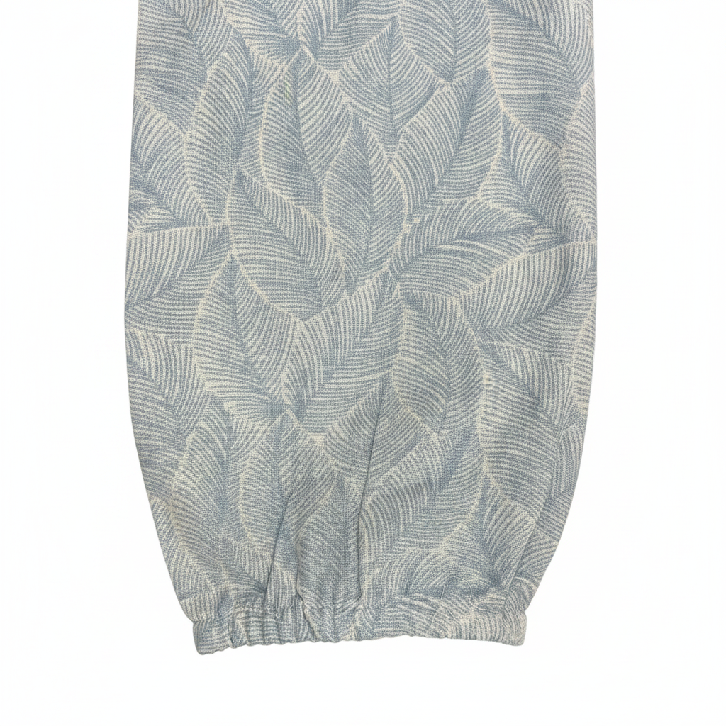 Esmara Women's Blue Leaf Print Button-Down Shirt Dress