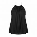 Esmara Women's Black Linen Blend Halterneck Top
