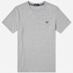 [WearU Generated:merch_clean_front] Fred Perry Heather Grey Marl Cotton Jersey T-Shirt – merch clean front