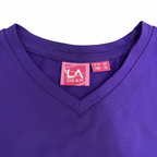 LA GEAR Kids Vibrant Purple V-Neck Cotton T-Shirt