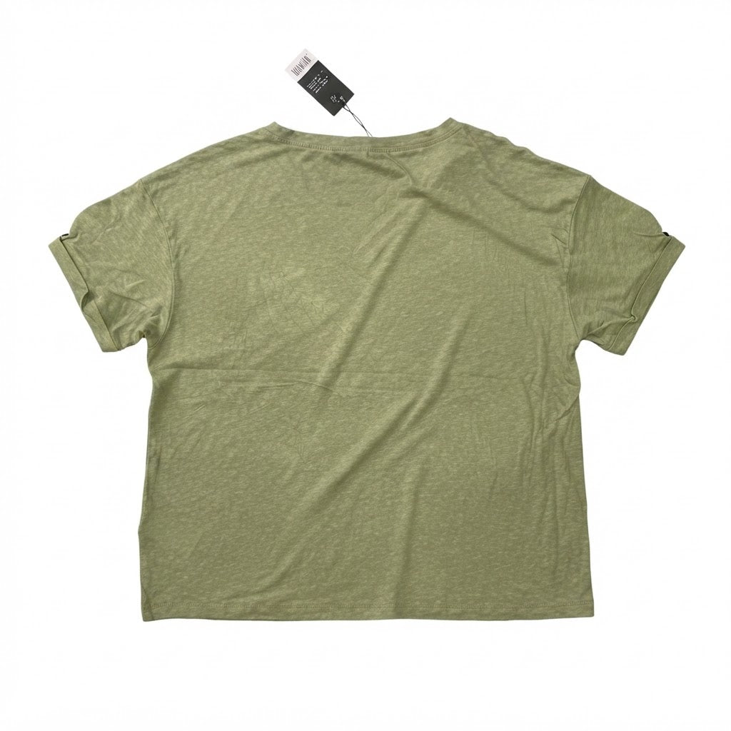 Women's Lime Green Relaxed V-Neck T-Shirt