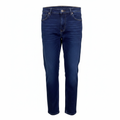 Women's Dark Blue Straight-Leg Premium Denim Jeans
