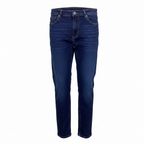 Women's Dark Blue Straight-Leg Premium Denim Jeans