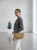 Beverly Hills Polo Club Tan Chain Saddle Bag