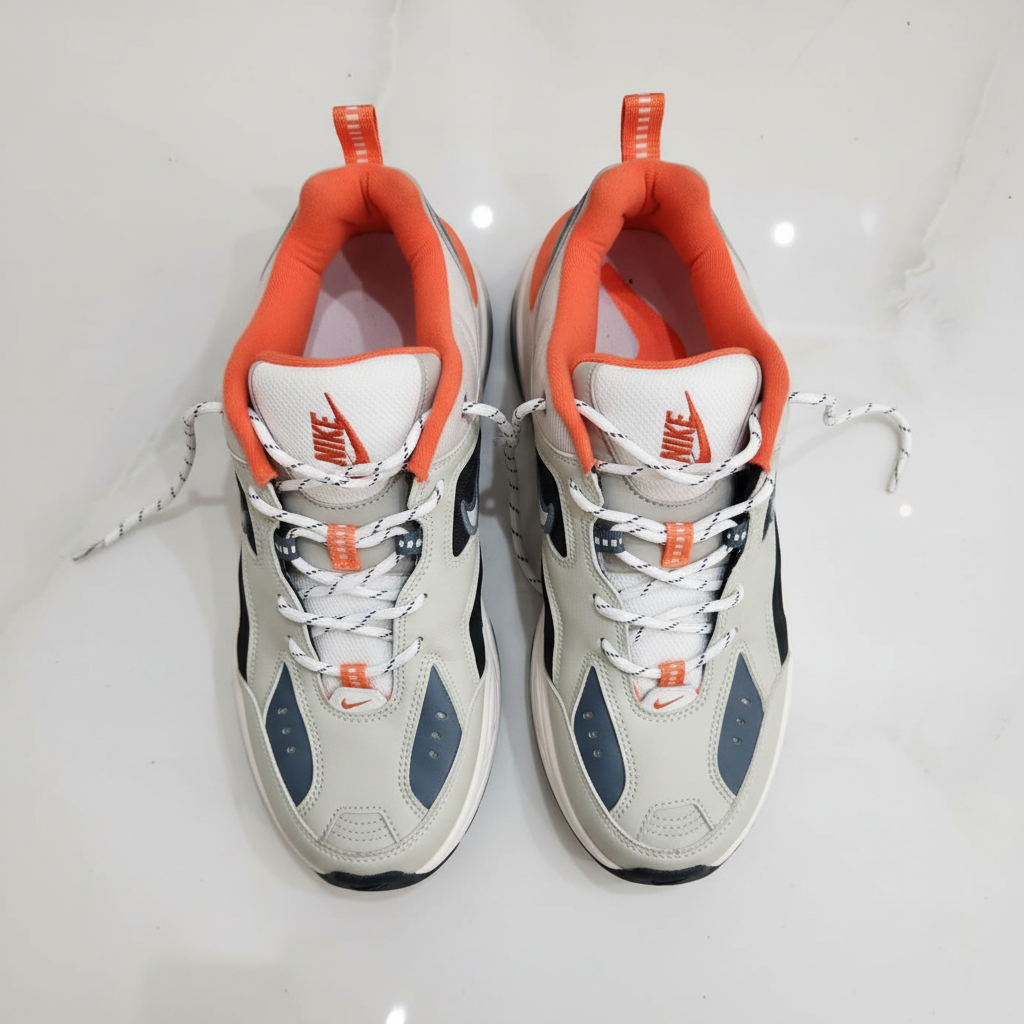 Nike Men's Defy All Day Leather Sneakers - Grey/Orange