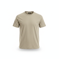 LMTD Kids Beige Cotton Short Sleeve Crew Neck T-Shirt