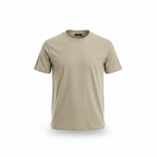 LMTD Kids Beige Cotton Short Sleeve Crew Neck T-Shirt