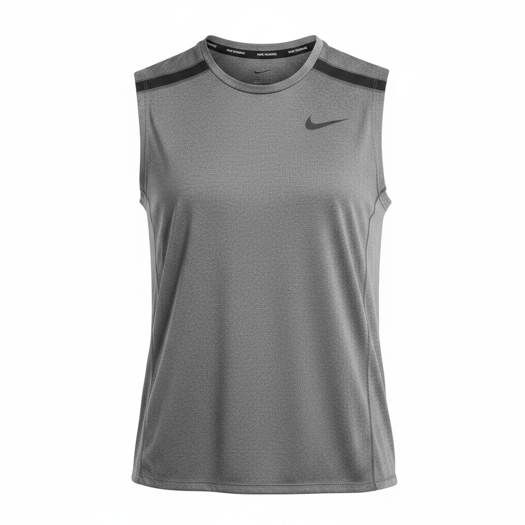 Nike Men's Grey Running Tank Top - Premium