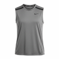 Nike Men's Grey Running Tank Top - Premium
