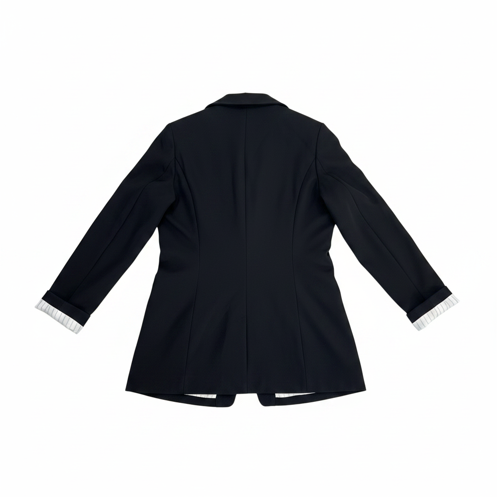 Women's Tailored Black Single-Button Blazer