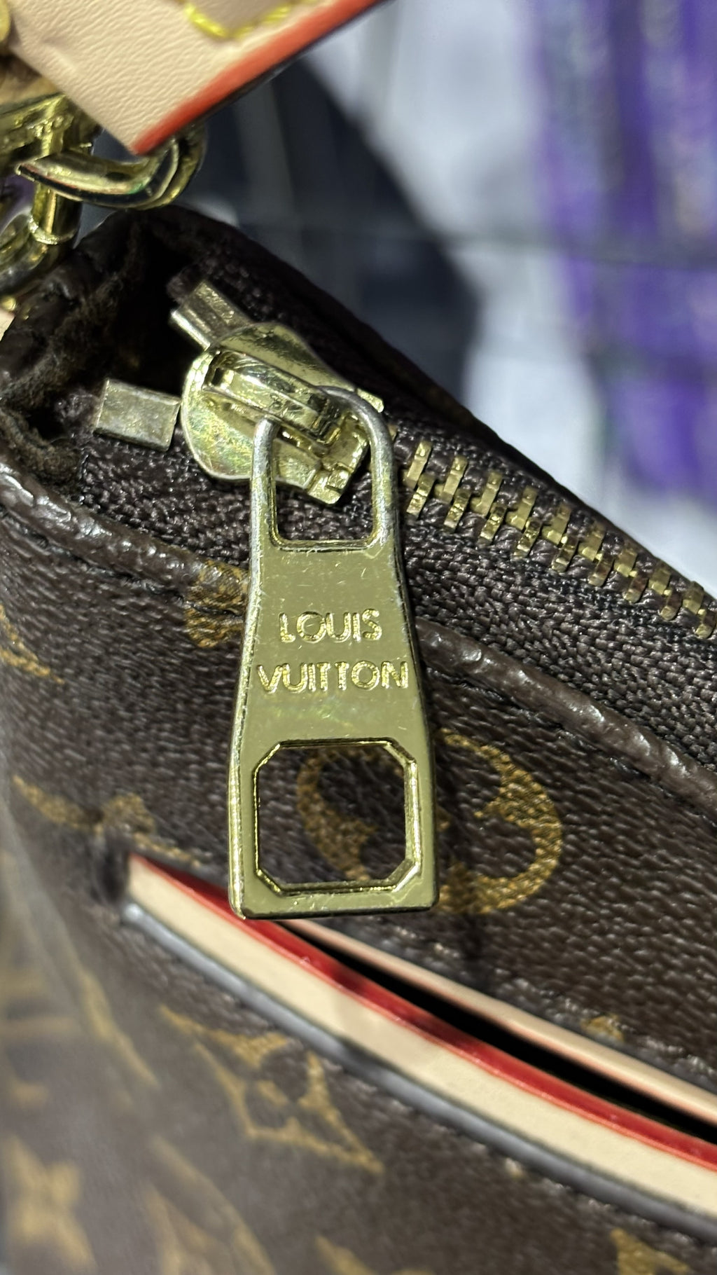 LOUIS VUITTON Monogram Canvas Crossbody Bag with Textile Str