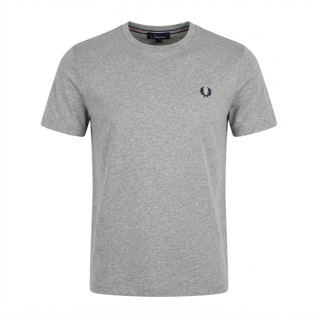 [WearU Generated:merch_ghost] Fred Perry Heather Grey Marl Cotton Jersey T-Shirt – merch ghost