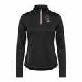Crivit Women's Black Quarter-Zip Athletic Long Sleeve Top