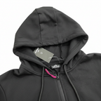 Crivit Women's Black Full Zip Hoodie with Pink Accents