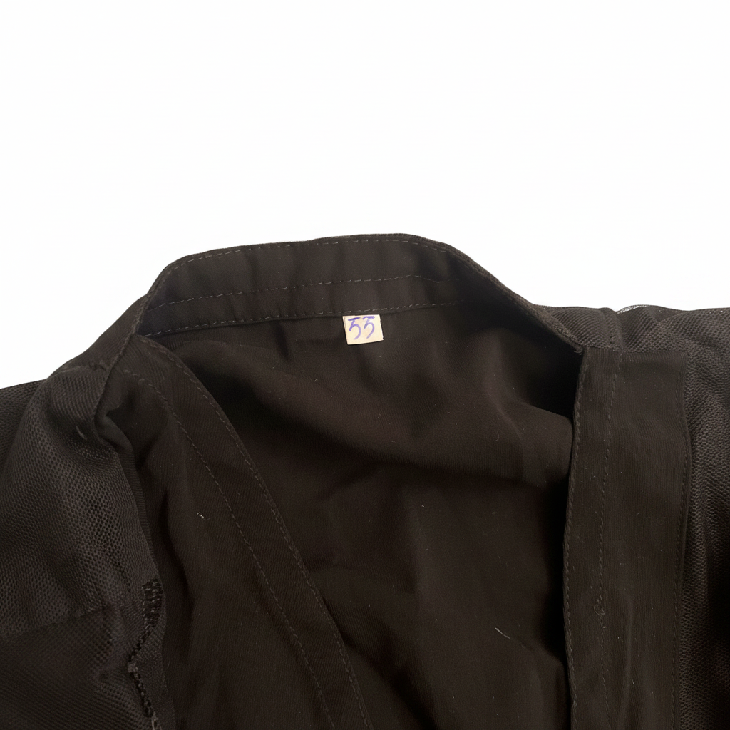 Elegant Black Sequin Embroidered Long Open Abaya
