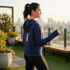 Women's Navy Blue Lightweight Mesh Freedom Hoodie