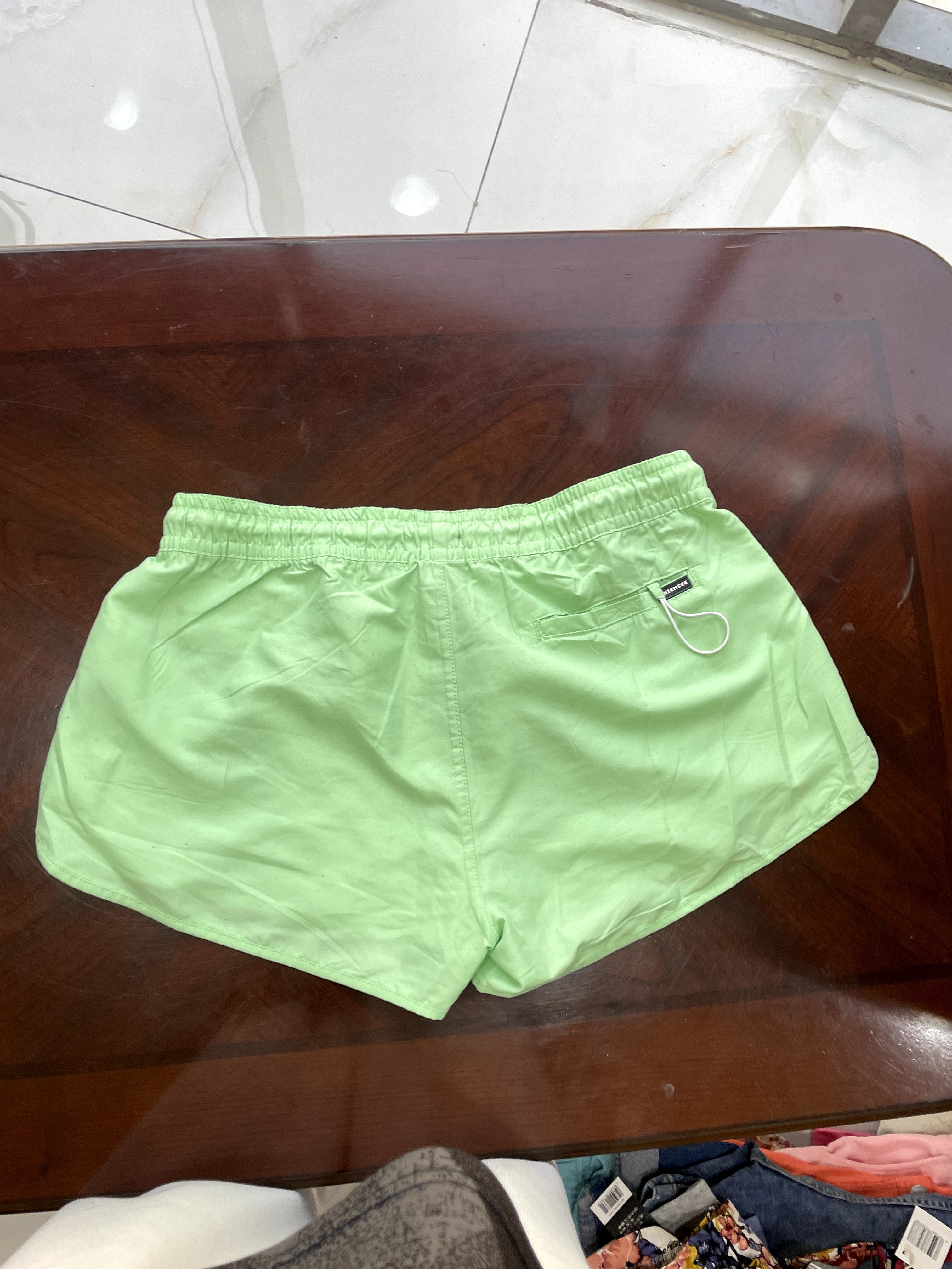 Mint Green Active Shorts with Drawstring Waist