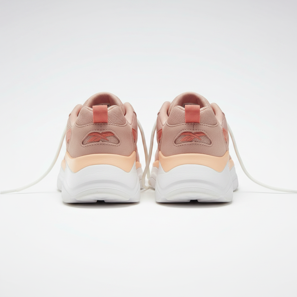 Reebok Women's Dusty Rose Mesh Chunky Sneakers