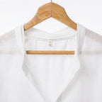 Women's White Swiss Dot Tiered Long Kimono