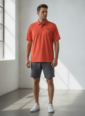 Under Armour Orange-Red Performance Polo Shirt Short Sleeve