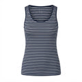 esmara Women's Navy and navy blue Striped Cotton Tank Top