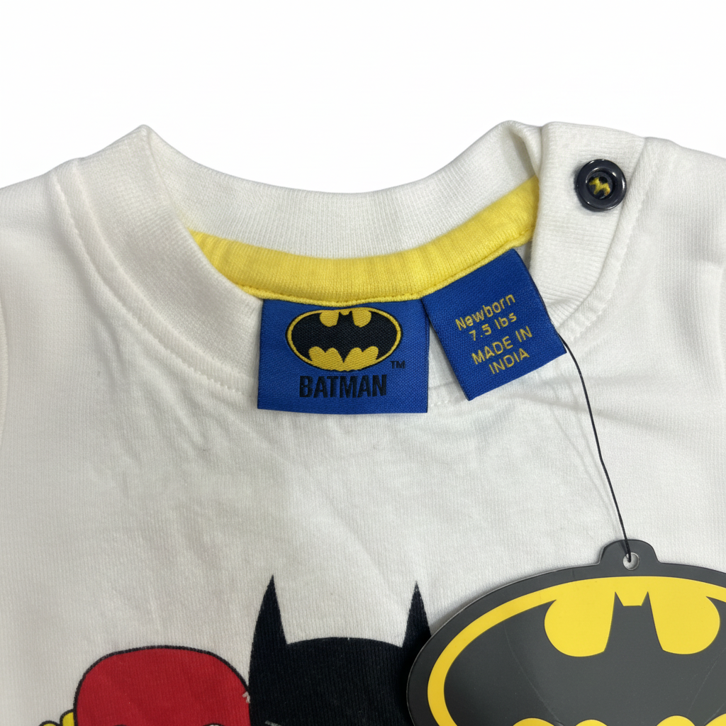 BATMAN Kids' White Superhero Graphic T-Shirt