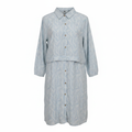 Esmara Women's Blue Leaf Print Button-Down Shirt Dress