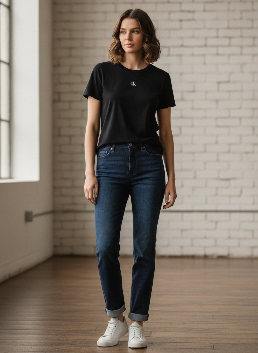 Calvin Klein Jeans Black Short Sleeve Crew Neck T-Shirt with