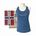 Nanga Parbat Women's Blue Cotton Sleeveless Tank Top