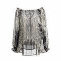 Camilla Embellished Leopard Off-Shoulder Blouse