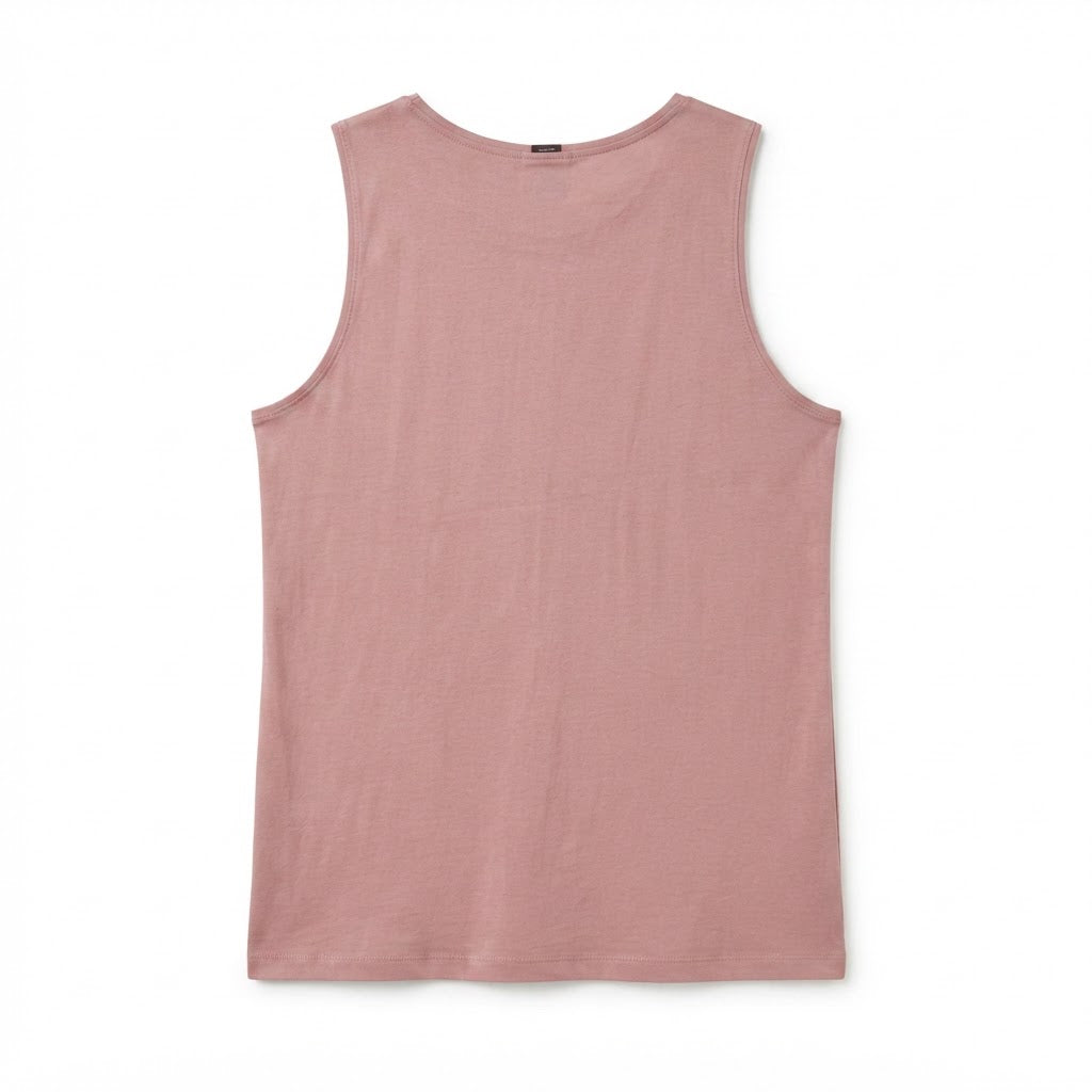 Women's Rose Pink Scoop Neck Sleeveless Tank Top