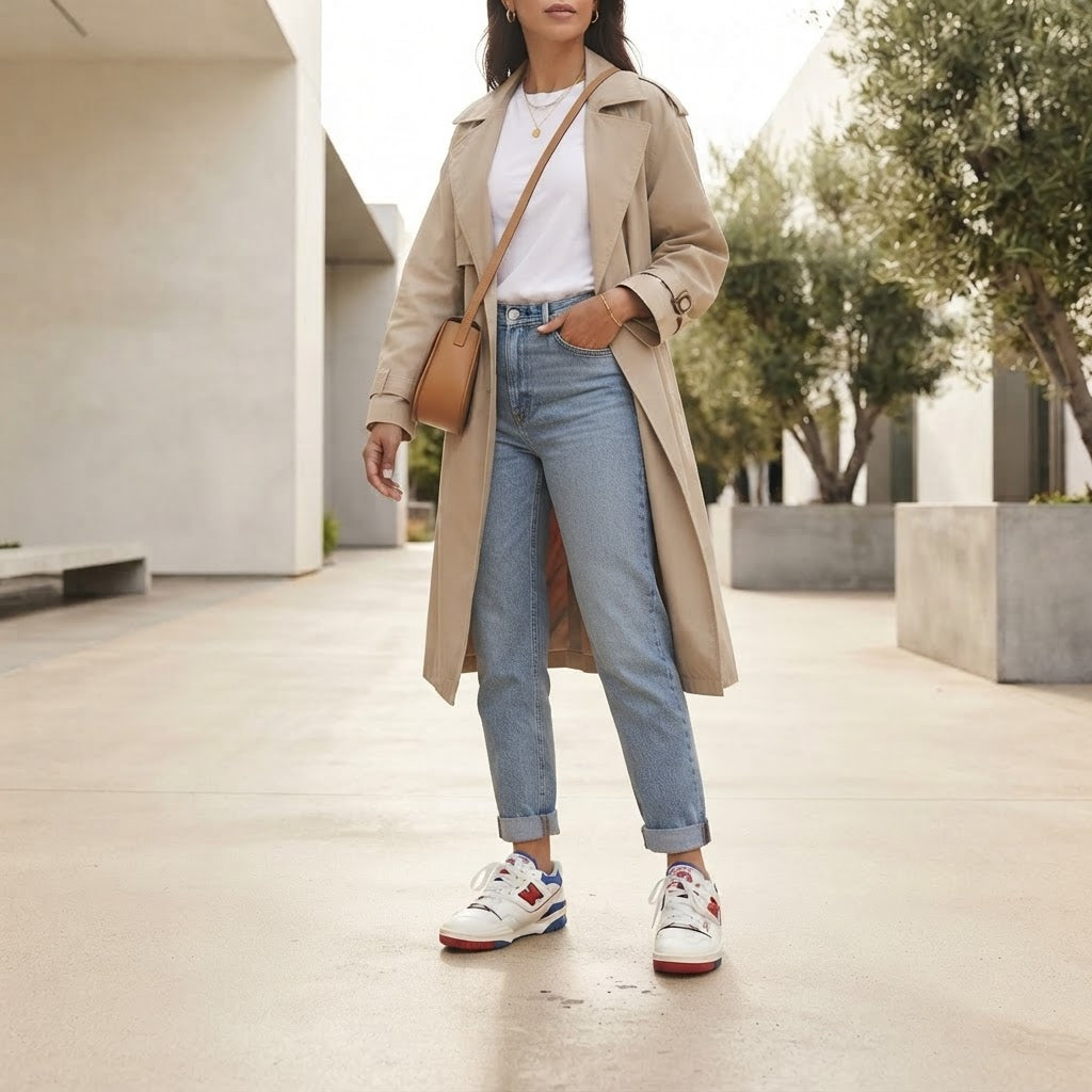 New Balance 550 White Blue Red Sneakers