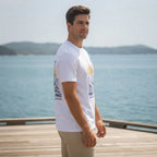 Reel Pro Fishing White Short-Sleeve Graphic T-Shirt with Fis