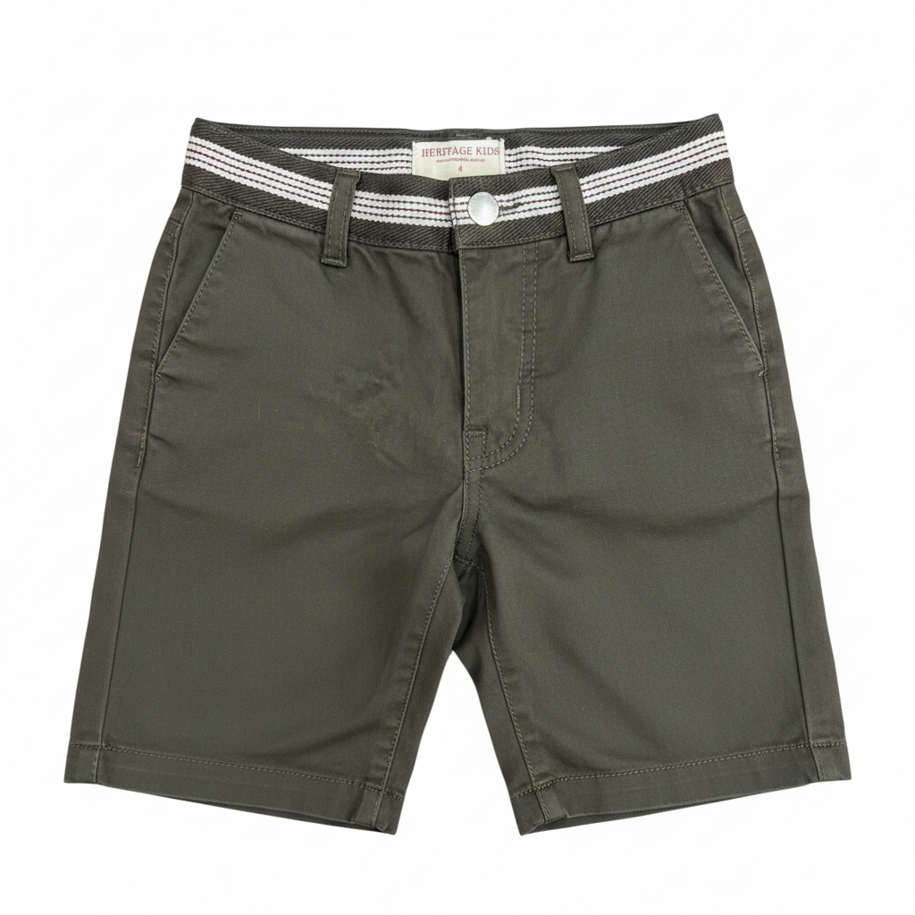 Heritage Kids Kids Olive Green Cotton Twill Chino Pants