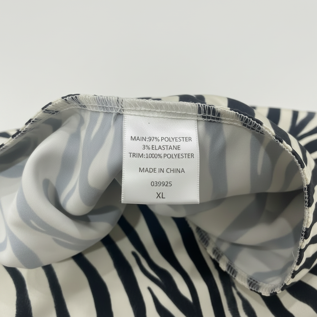 Zebra Print Wide Leg Trousers in Cream and Black