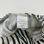 Zebra Print Wide Leg Trousers in Cream and Black