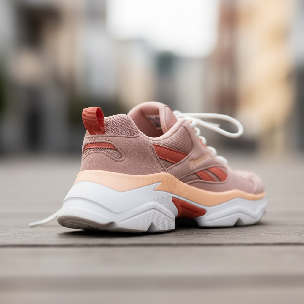 Reebok Women's Dusty Rose Mesh Chunky Sneakers