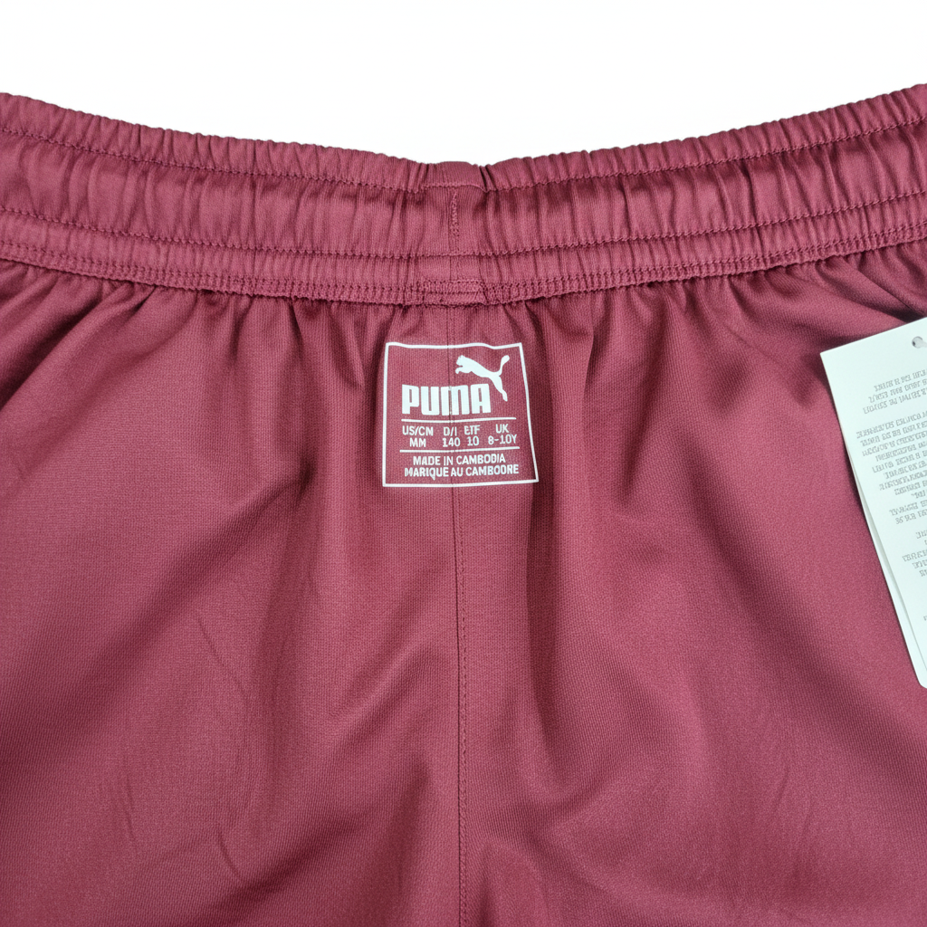 Puma Kids Maroon Unanderra Hearts FC Soccer Shorts 9-10Y