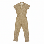 Name It Girls Mustard Heart Print Jumpsuit Size 12Y