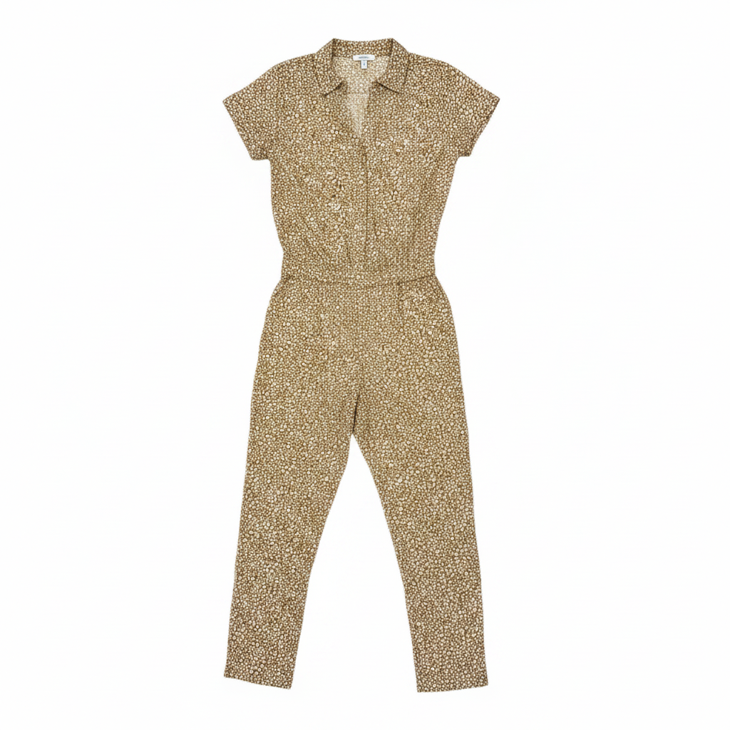 Name It Girls Mustard Heart Print Jumpsuit Size 12Y