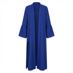 Women's Royal Blue Bell Sleeve Floor-Length Abaya