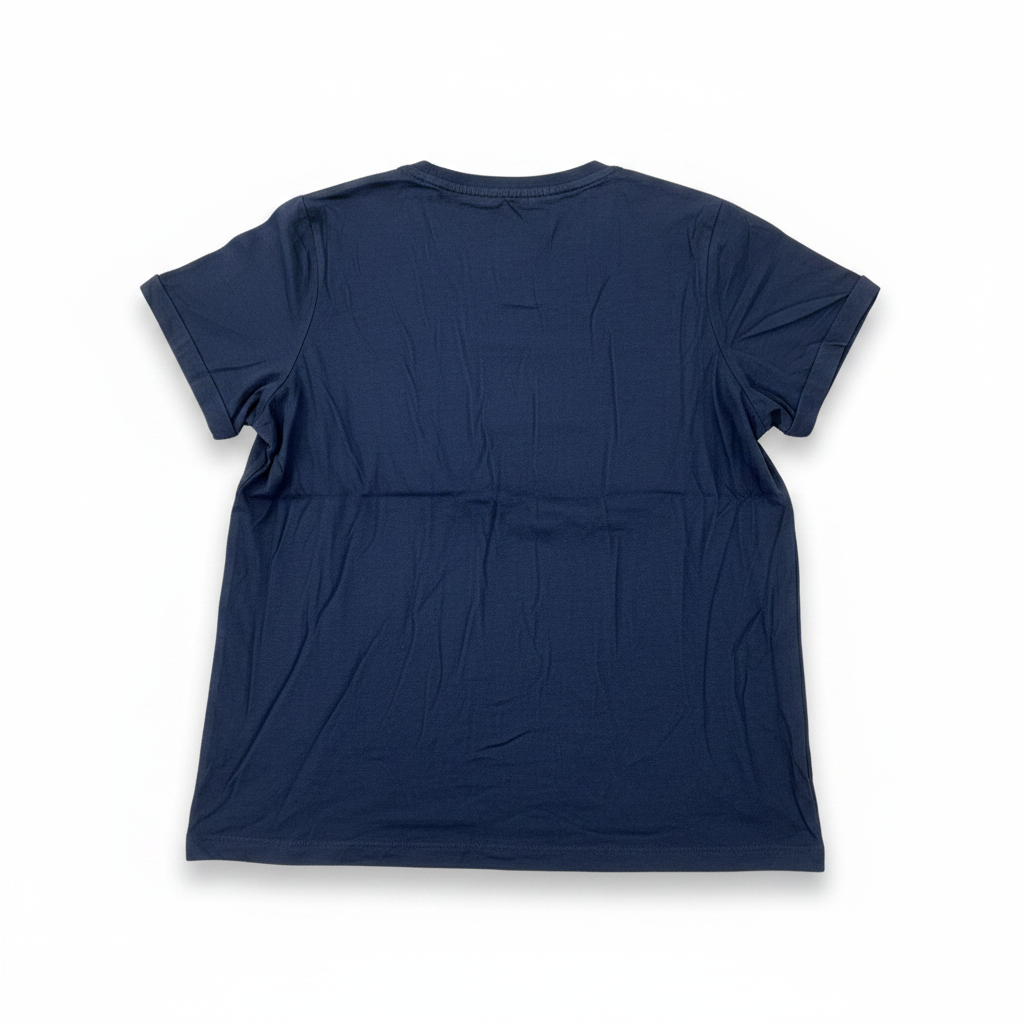Women's Navy Blue Graphic Slogan T-Shirt