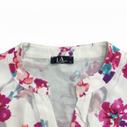L.A. Angels Women's Floral Print V-Neck Blouse - XL