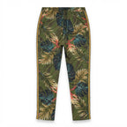 Women's Olive Green Tropical Print Trousers