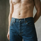 Levi's Deep Indigo Straight Leg Jeans with Signature Button