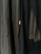Elegant Black Beaded Polyester Abaya