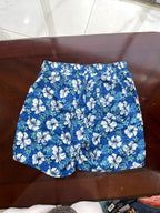 Cobalt Blue Tropical Floral Print Swim Shorts