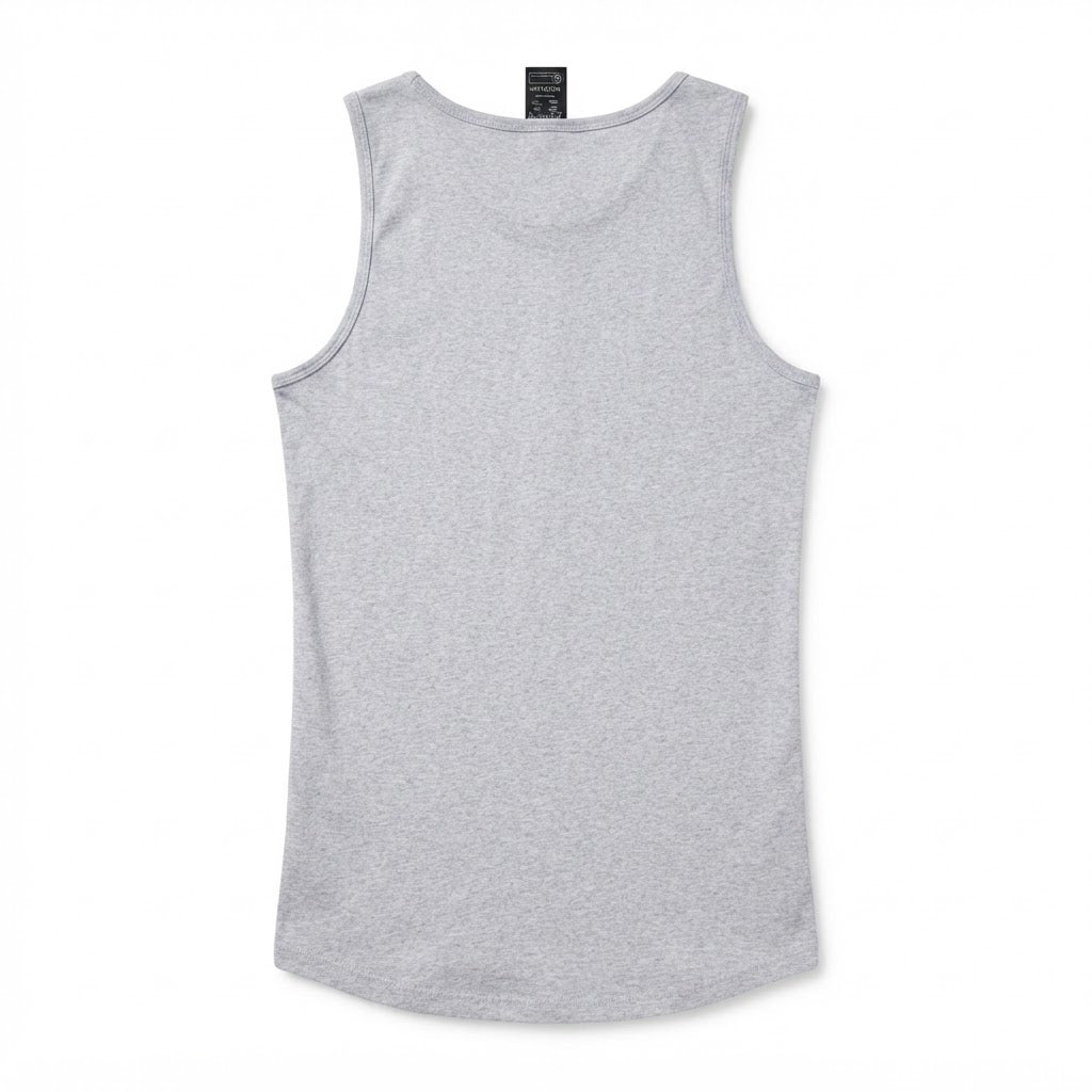 LIVERGY Men's Heather Grey Basic Round Neck Tank Top